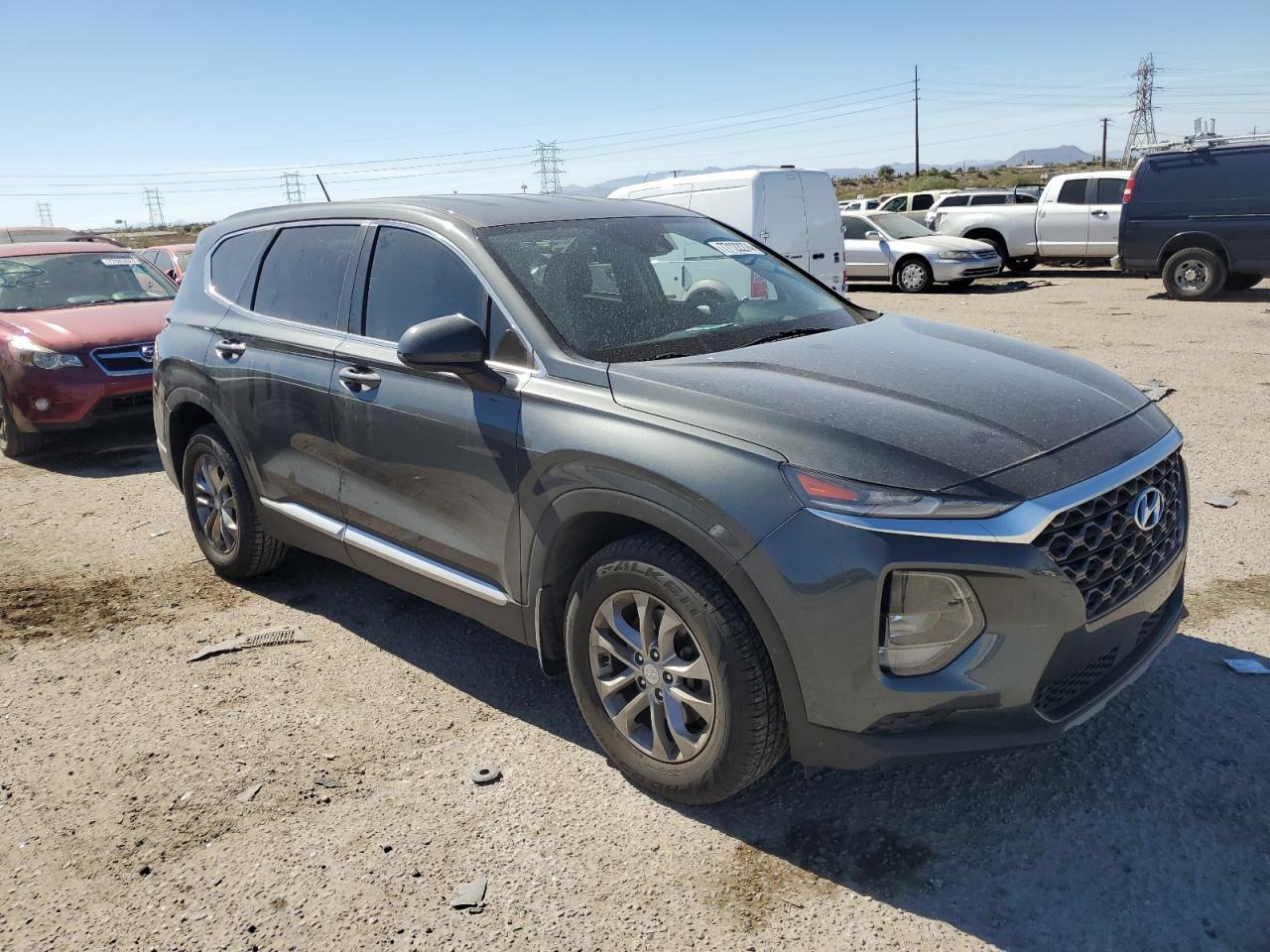 2020 Hyundai Santa Fe VIN 5NMS23AD1LH236134 Copart auction photo, rear end damage thumbnail 4