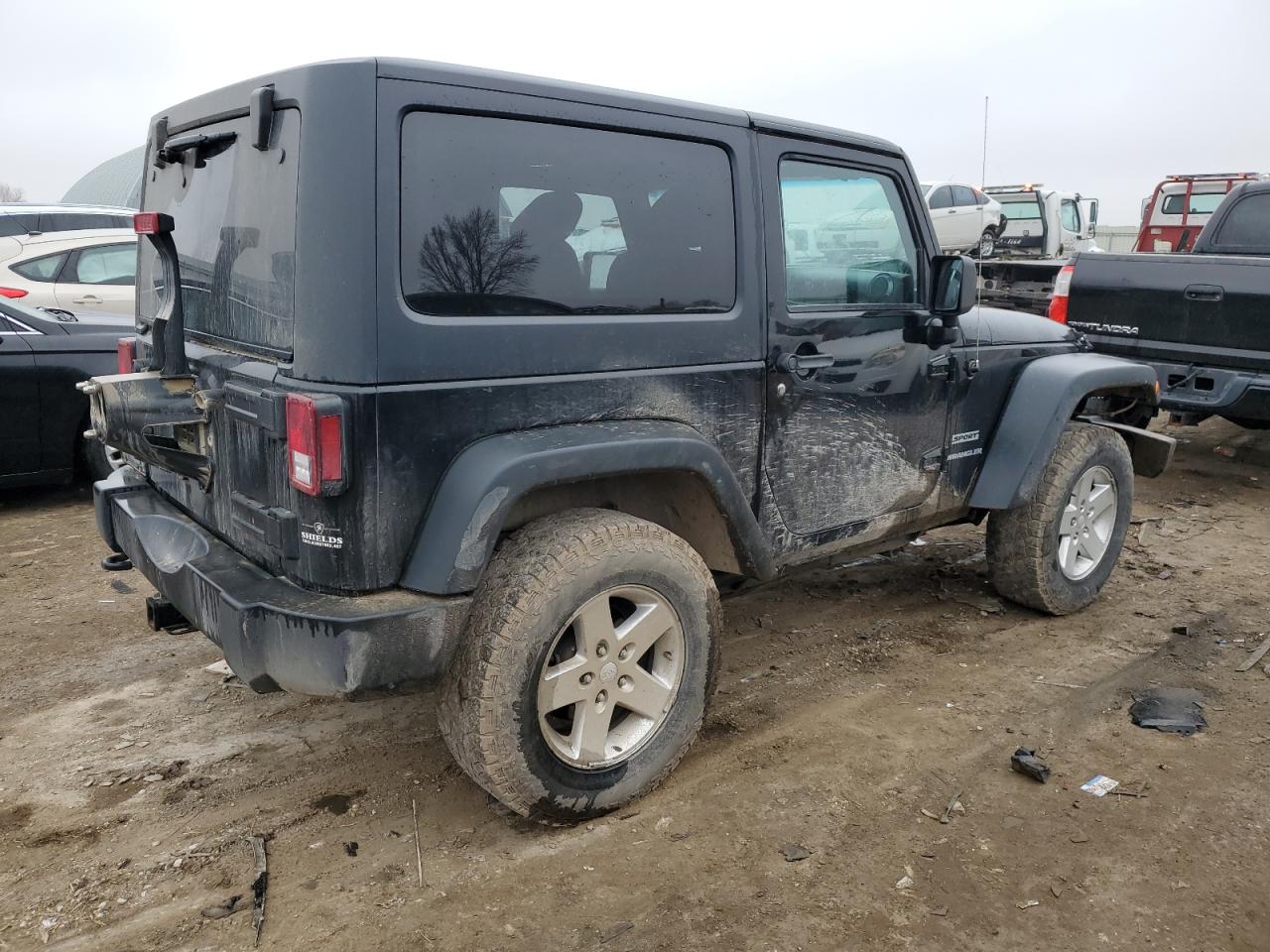 2013 Jeep Wrangler VIN 1C4AJWAG0DL692040 Copart auction photo, front end damage thumbnail 3