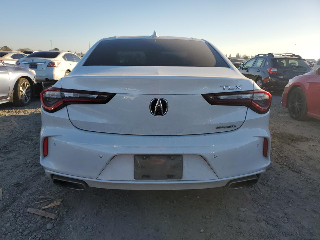 2022 Acura TLX VIN 19UUB6F64NA003058 Copart auction photo, front end / side damage thumbnail 6