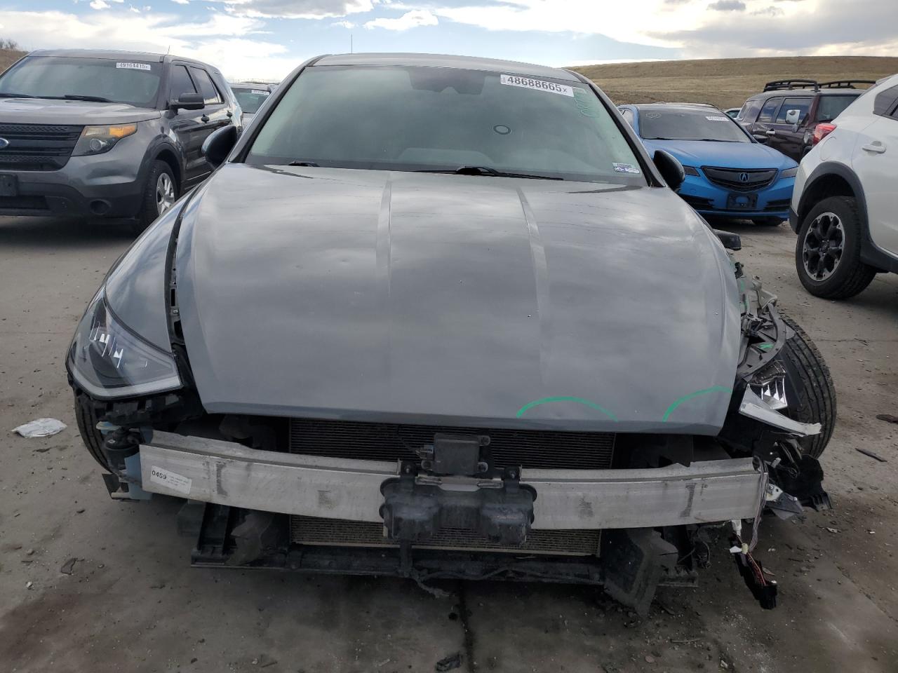 2021 Hyundai Sonata VIN 5NPEL4JA9MH111215 Copart auction photo, front end / hail damage thumbnail 5