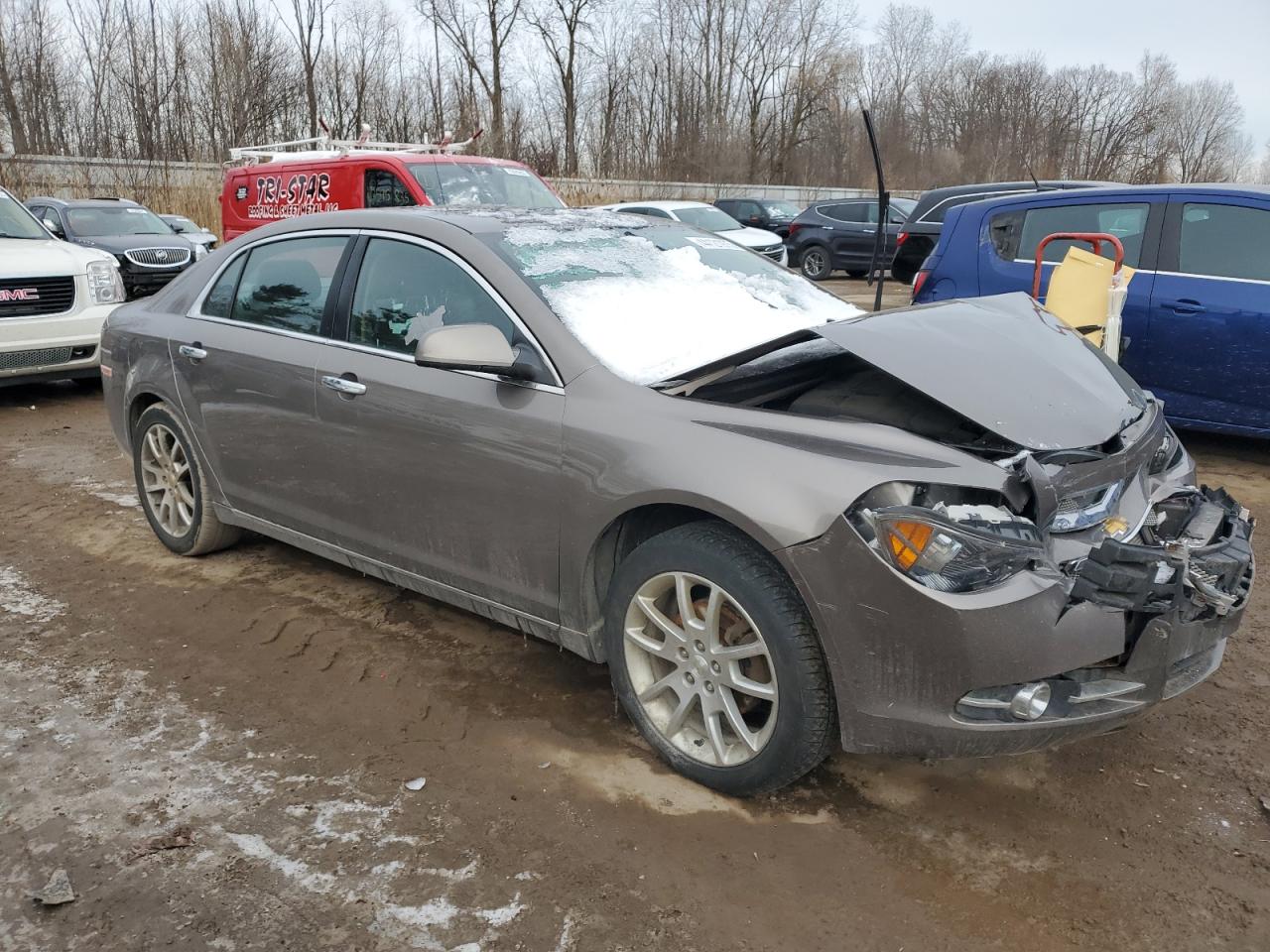 2012 Chevrolet Malibu VIN 1G1ZE5E00CF204385 Copart auction photo, front end / mechanical damage thumbnail 4