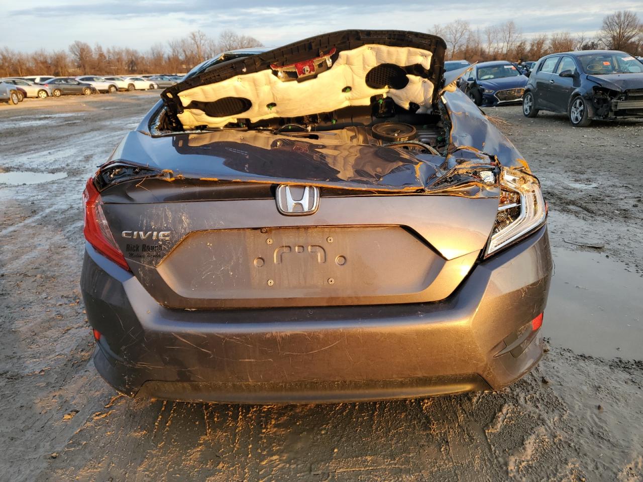 2016 Honda Civic VIN 19XFC2F58GE050162 Copart auction photo, all over damage thumbnail 6