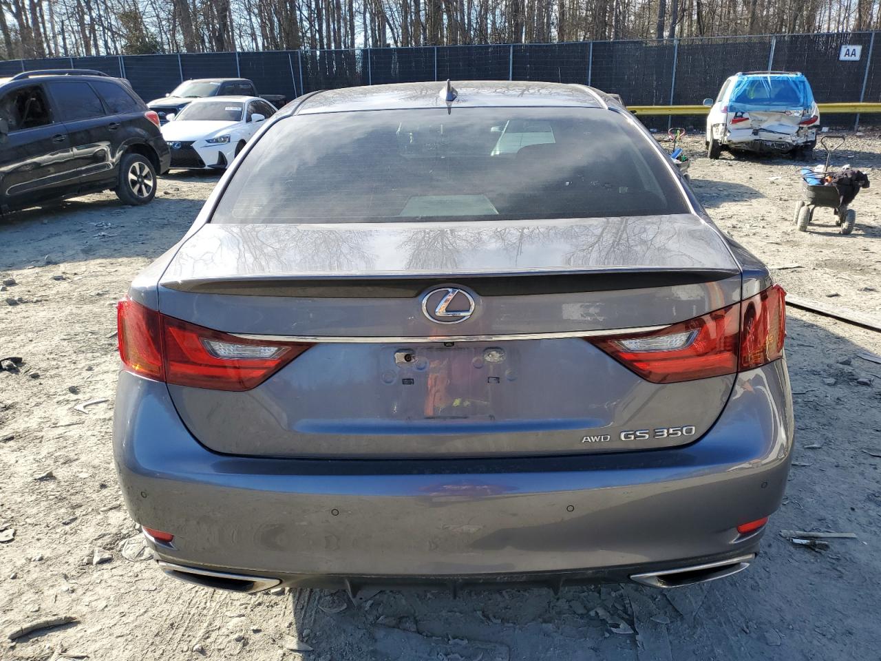2015 Lexus GS VIN JTHCE1BL8FA009736 Copart auction photo, side / front end damage thumbnail 6