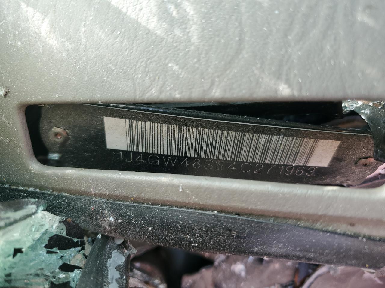2004 Jeep Grand Cherokee VIN 1J4GW48S84C271963 Copart auction photo, all over damage thumbnail 14