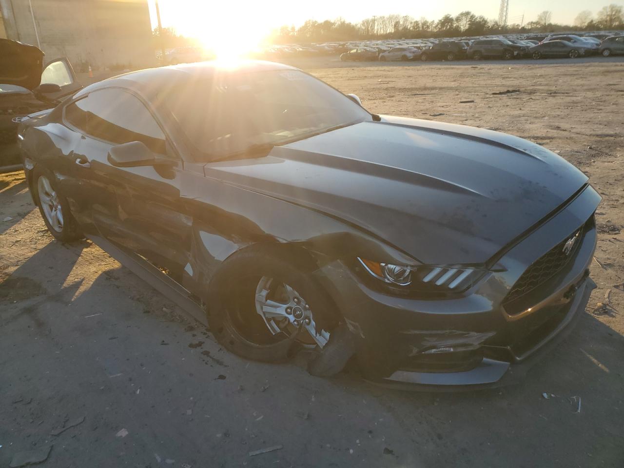 2017 Ford Mustang VIN 1FA6P8AM1H5339070 Copart auction photo, front end / side damage thumbnail 4