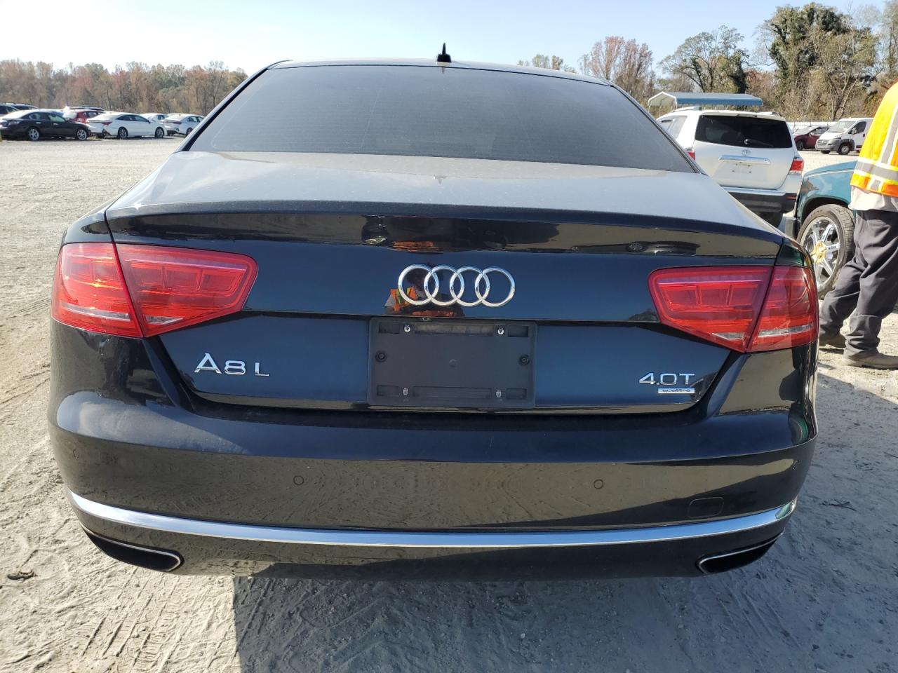 2014 Audi A8 VIN WAUR2AFD3EN003757 Copart auction photo, front end / minor dent/scratches damage thumbnail 6
