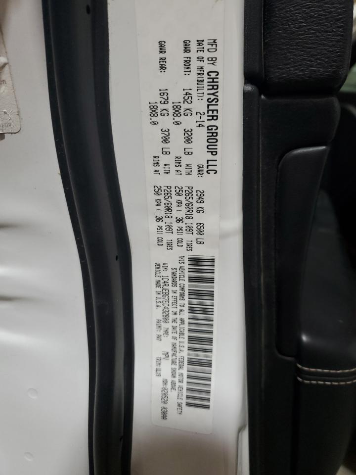 2014 Jeep Grand Cherokee VIN 1C4RJEBG7EC432800 Copart auction photo, rear end / minor dent/scratches damage thumbnail 13