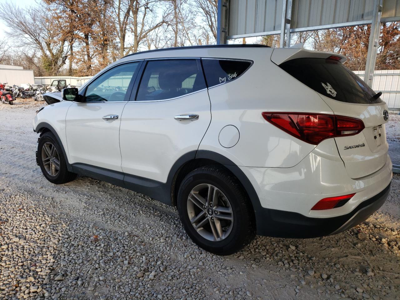 2018 Hyundai Santa Fe VIN 5NMZUDLB2JH063392 Copart auction photo, front end / side damage thumbnail 2