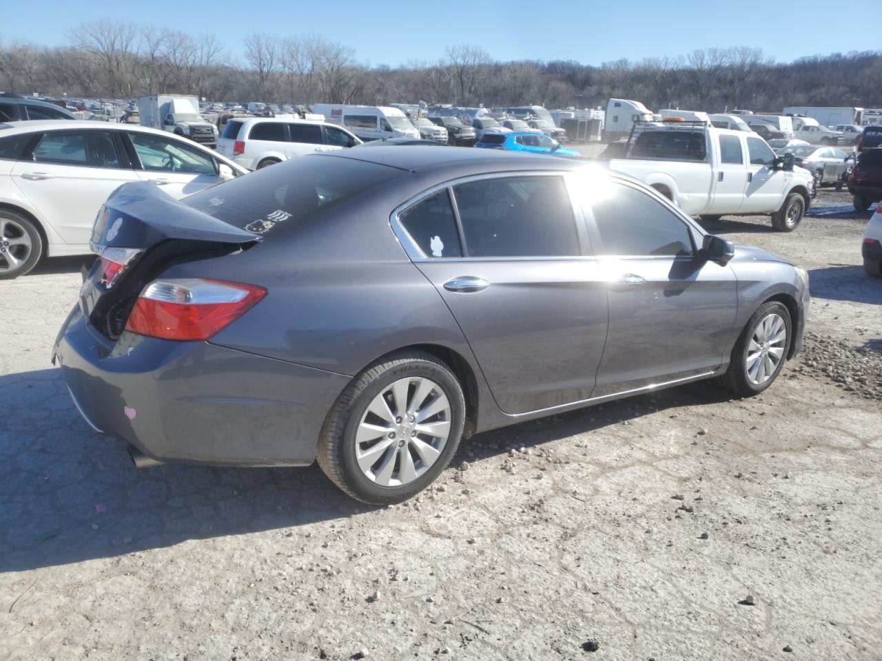2014 Honda Accord VIN 1HGCR2F7XEA087363 Copart auction photo, rear end damage thumbnail 3