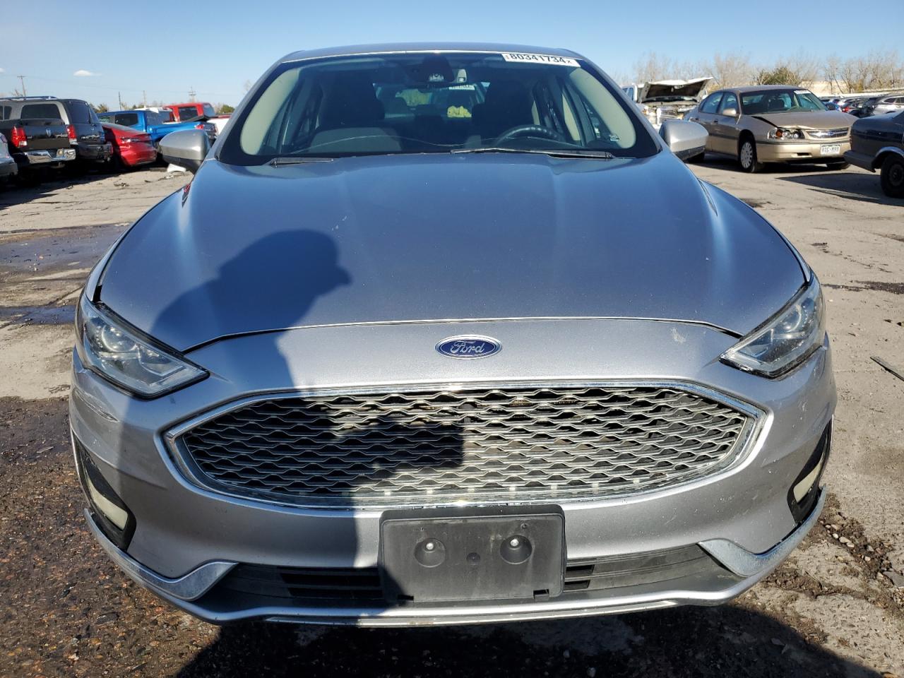 2019 Ford Fusion VIN 3FA6P0LUXKR119140 Copart auction photo, side damage thumbnail 5