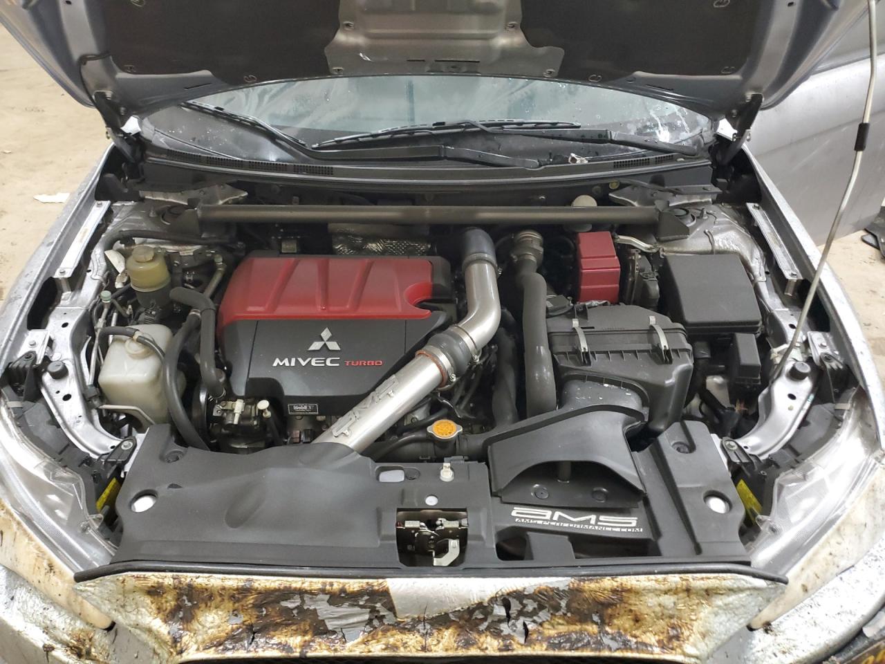 2008 Mitsubishi Lancer Evolution VIN JA3AW86V08U044314 Copart auction photo, burn damage thumbnail 12