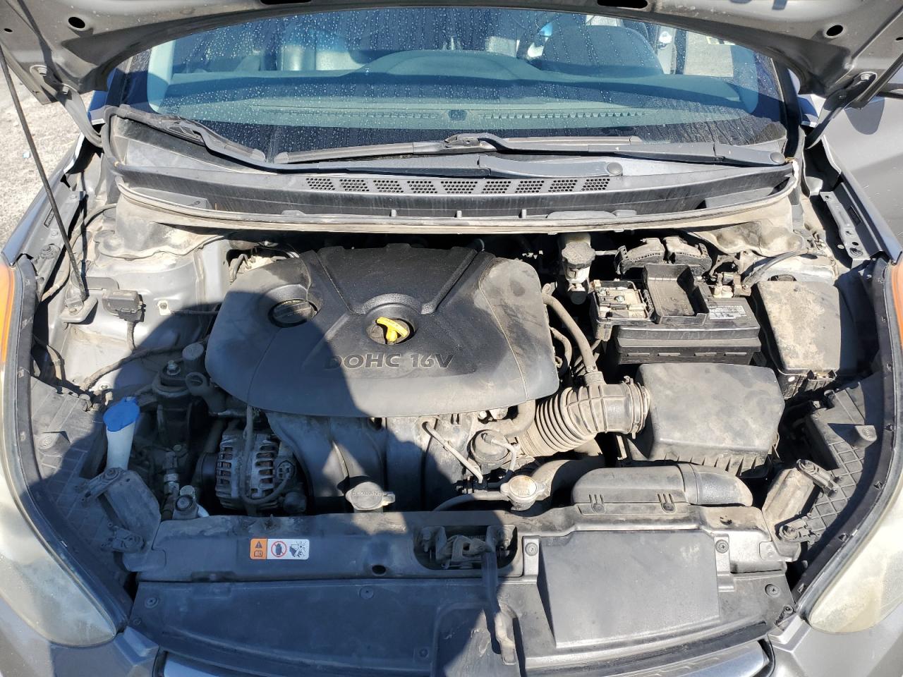 2013 Hyundai Elantra VIN 5NPDH4AE9DH228602 Copart auction photo, vandalism / stripped damage thumbnail 13