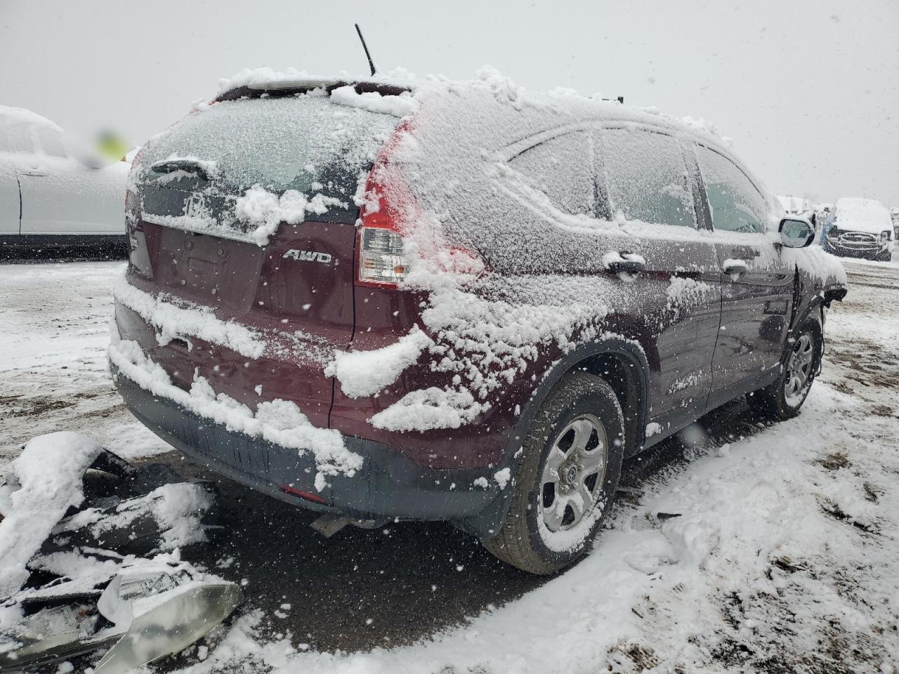 2012 Honda CR-V VIN 5J6RM4H39CL033450 Copart auction photo, front end damage thumbnail 3