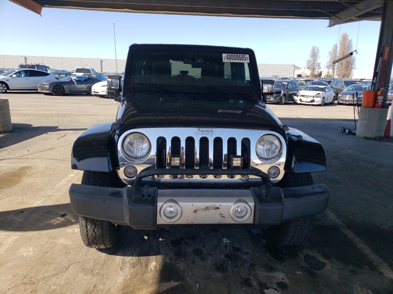 2014 Jeep Wrangler VIN 1C4HJWEG1EL266285 Copart auction photo, rear end damage thumbnail 5