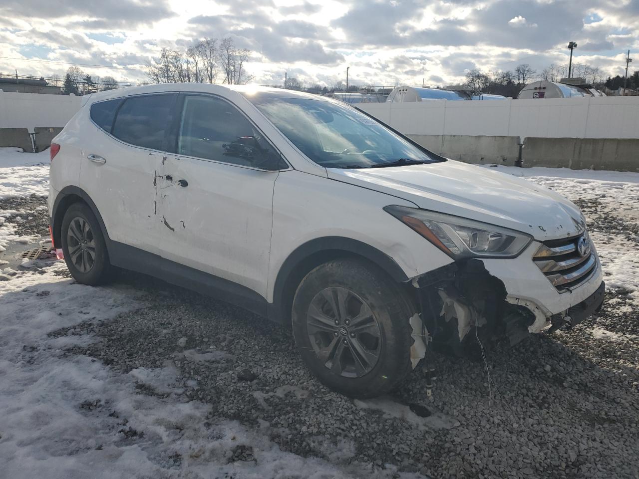 2013 Hyundai Santa Fe VIN 5XYZU3LB2DG059478 Copart auction photo, front end / side damage thumbnail 4
