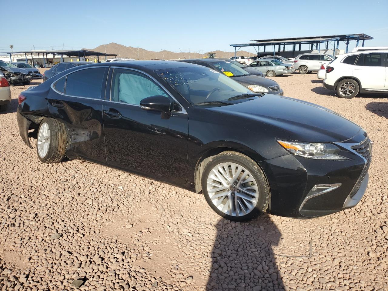 2016 Lexus ES VIN 58ABK1GG9GU024736 Copart auction photo, rear end / side damage thumbnail 4
