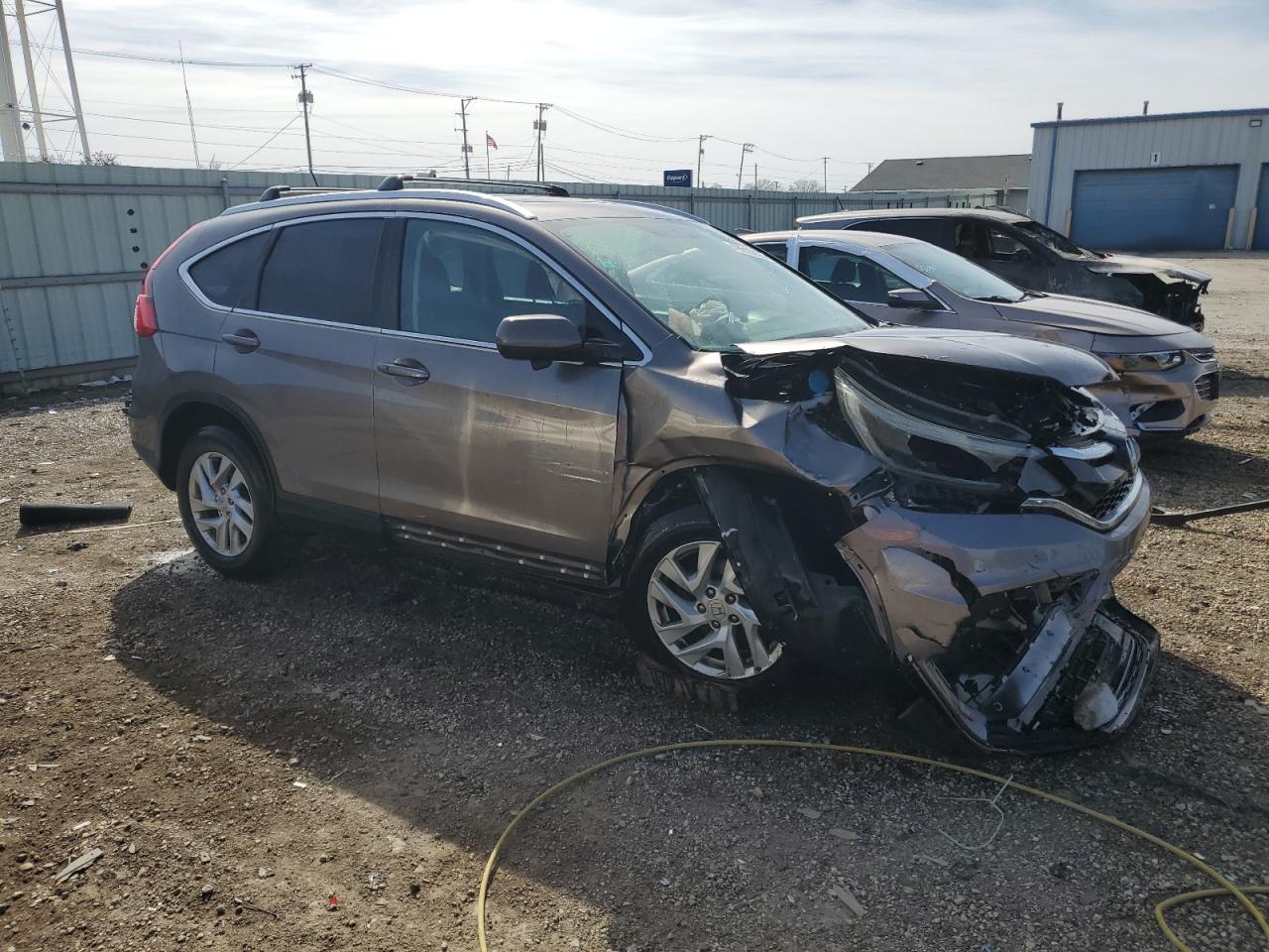 2016 Honda CR-V VIN 5J6RM4H78GL058879 Copart auction photo, front end / side damage thumbnail 4