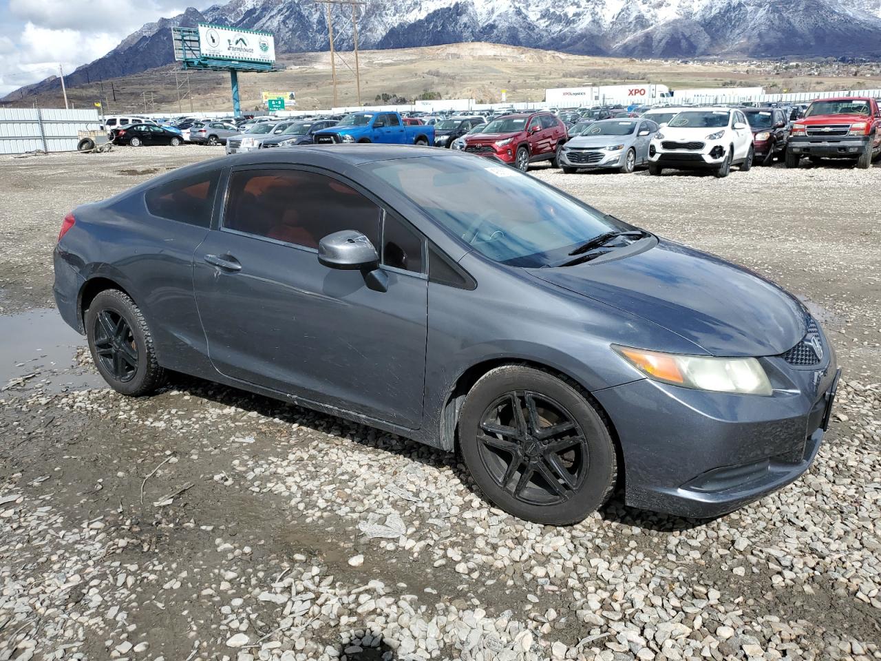 2012 Honda Civic VIN 2HGFG3B56CH524707 Copart auction photo, front end / side damage thumbnail 4
