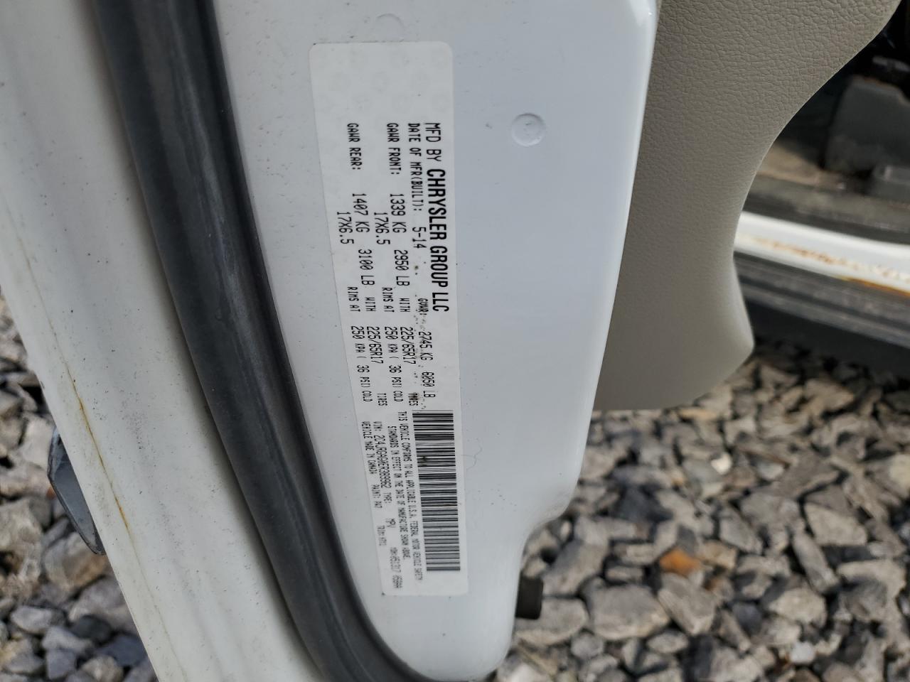2014 RAM Cargo Van Tradesman VIN 2C4JRGAG0ER389962 Copart auction photo, front end damage thumbnail 14