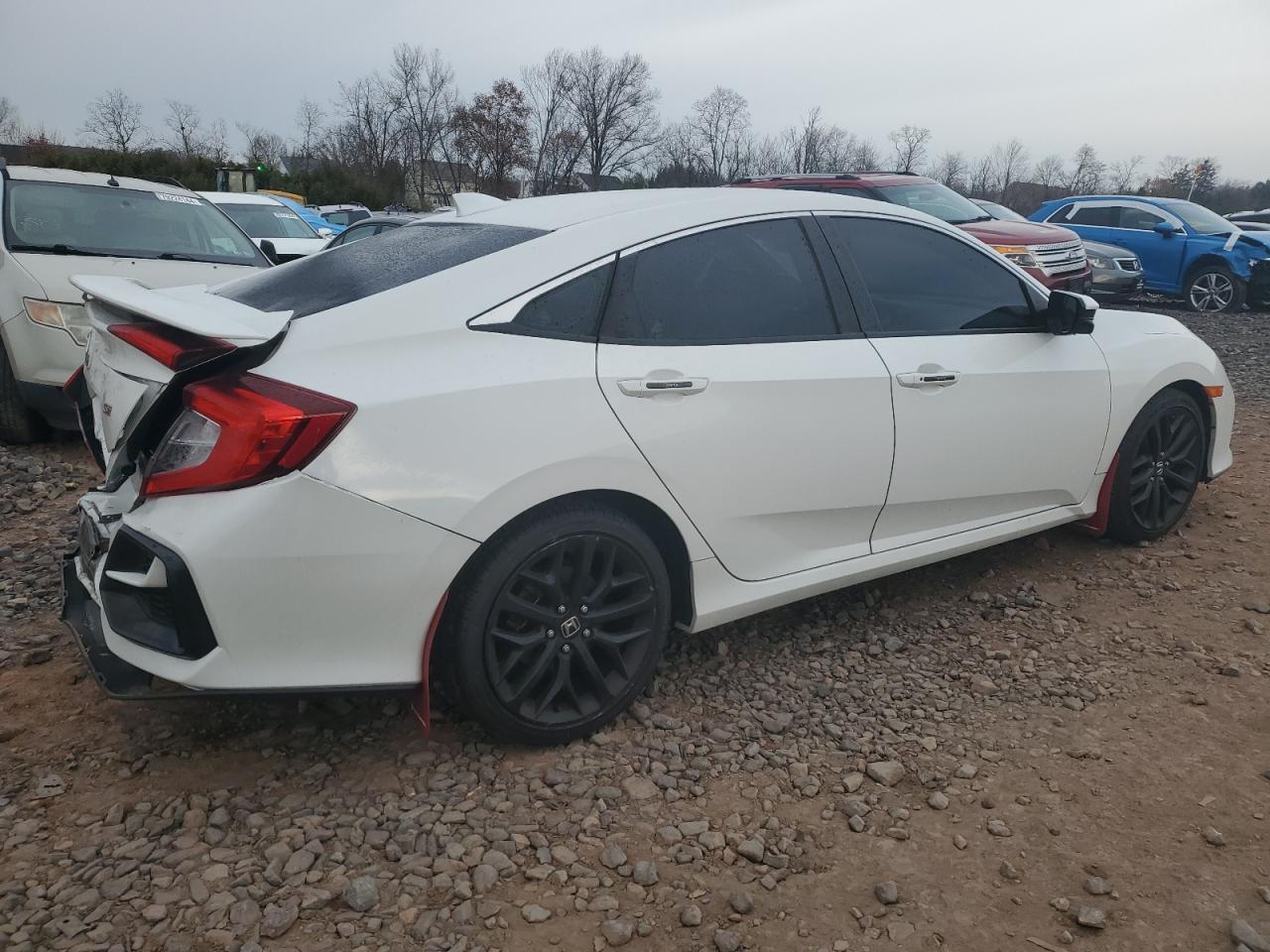 2020 Honda Civic VIN 2HGFC1E55LH700626 Copart auction photo, rear end damage thumbnail 3