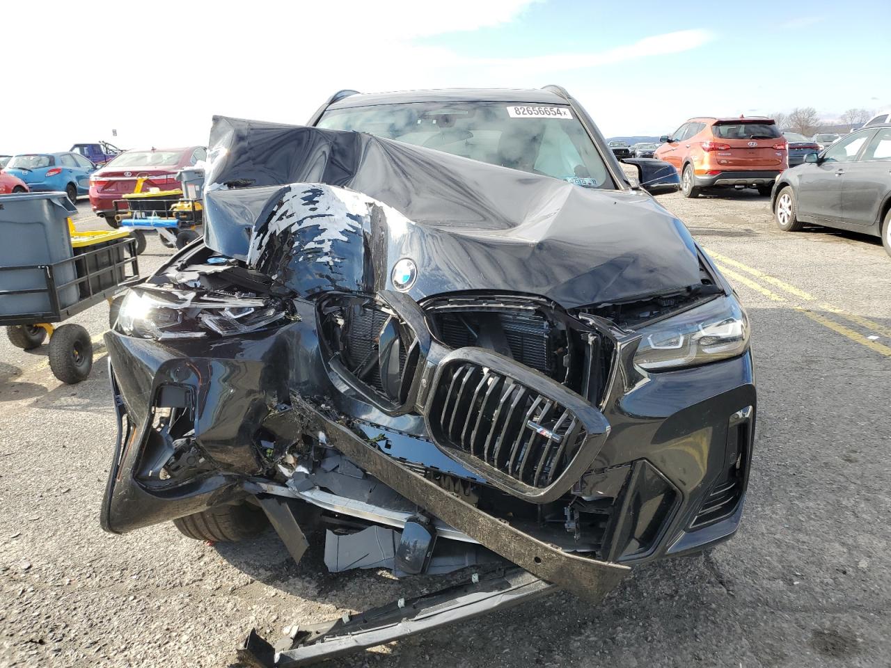 2024 BMW X3 M VIN 5UX83DP07R9U29490 Copart auction photo, front end / side damage thumbnail 5