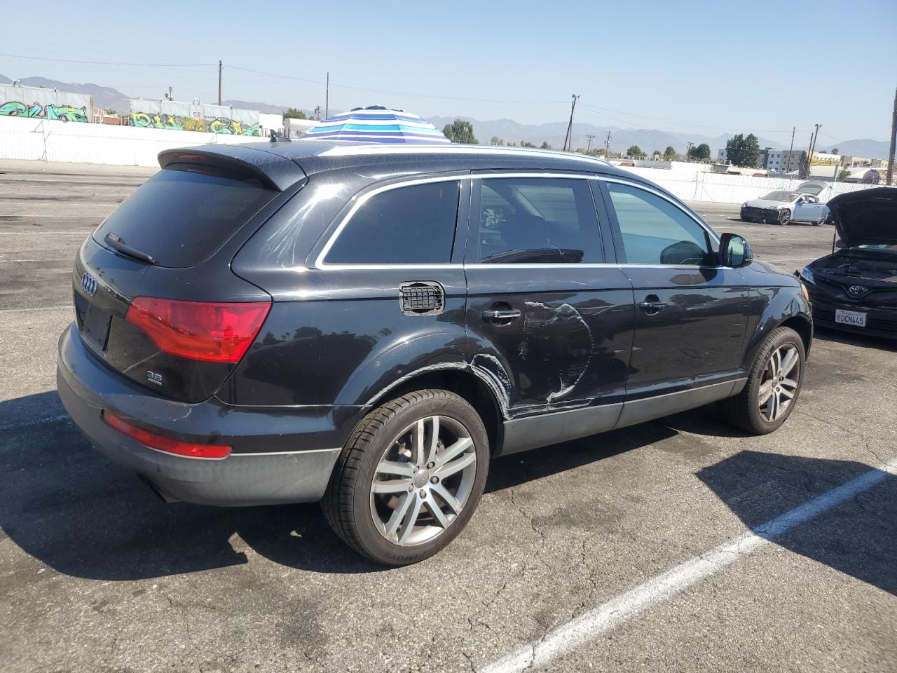 2007 Audi Q7 VIN WA1BY74LX7D059195 Copart auction photo, mechanical / side damage thumbnail 3