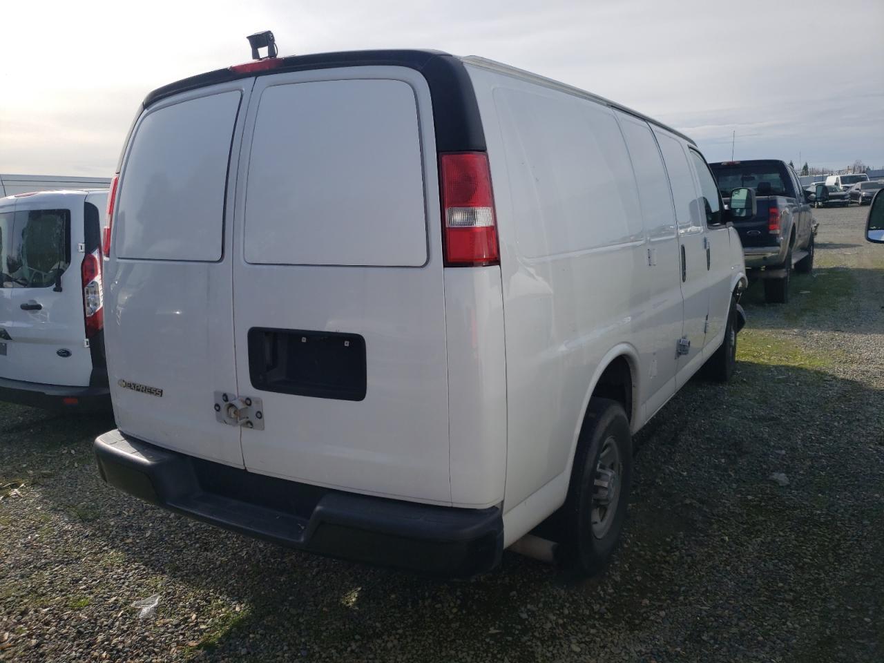 2017 Chevrolet Express VIN 1GCWGAFF9H1215390 Copart auction photo, front end / side damage thumbnail 3