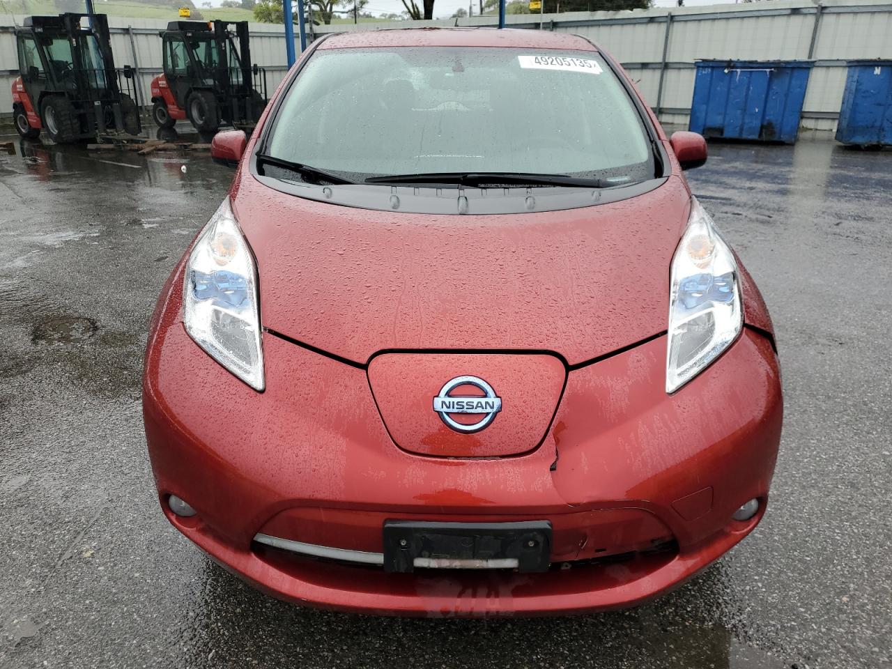 2015 Nissan Leaf VIN 1N4AZ0CP8FC305147 Copart auction photo, rear end / front end damage thumbnail 5