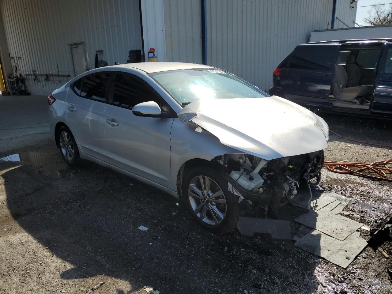 2018 Hyundai Elantra VIN KMHD84LF4JU557002 Copart auction photo, front end damage thumbnail 4
