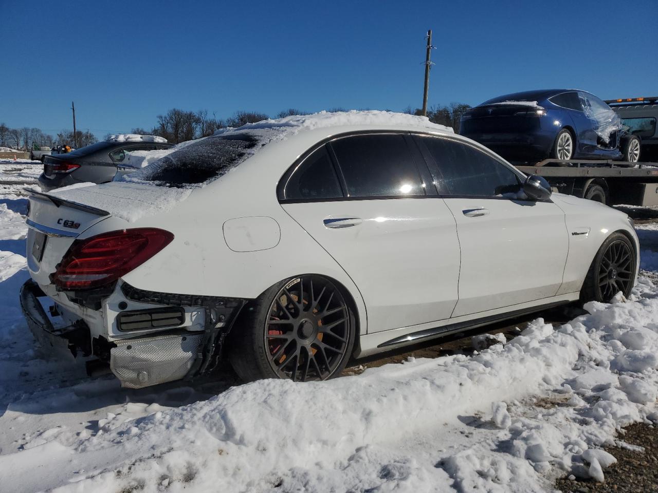 2018 Mercedes-Benz C-klasse VIN 55SWF8HB8JU254375 Copart auction photo, all over / undercarriage damage thumbnail 3