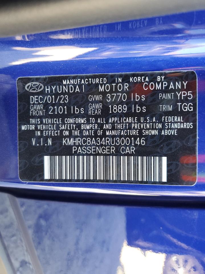 2024 Hyundai Venue VIN KMHRC8A34RU300146 Copart auction photo, front end / side damage thumbnail 15