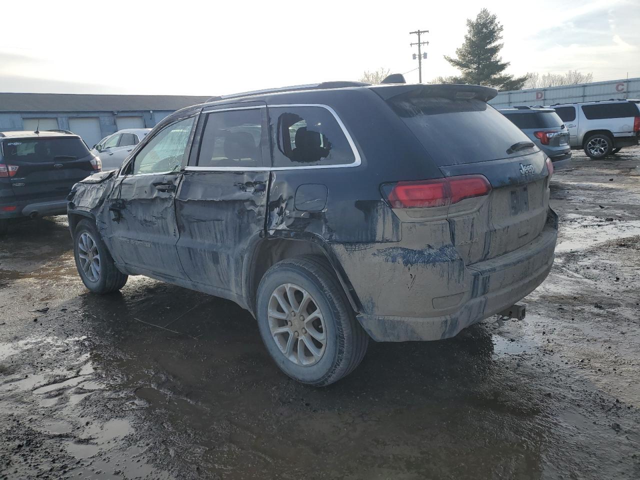 2021 Jeep Grand Cherokee VIN 1C4RJFAG4MC670027 Copart auction photo, front end / side damage thumbnail 2