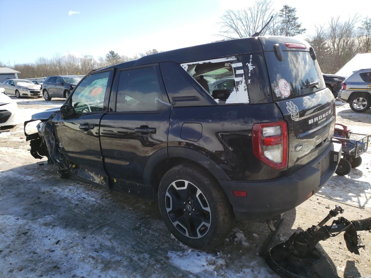 2021 Ford Bronco VIN 3FMCR9C60MRB09485 Copart auction photo, rollover damage thumbnail 2