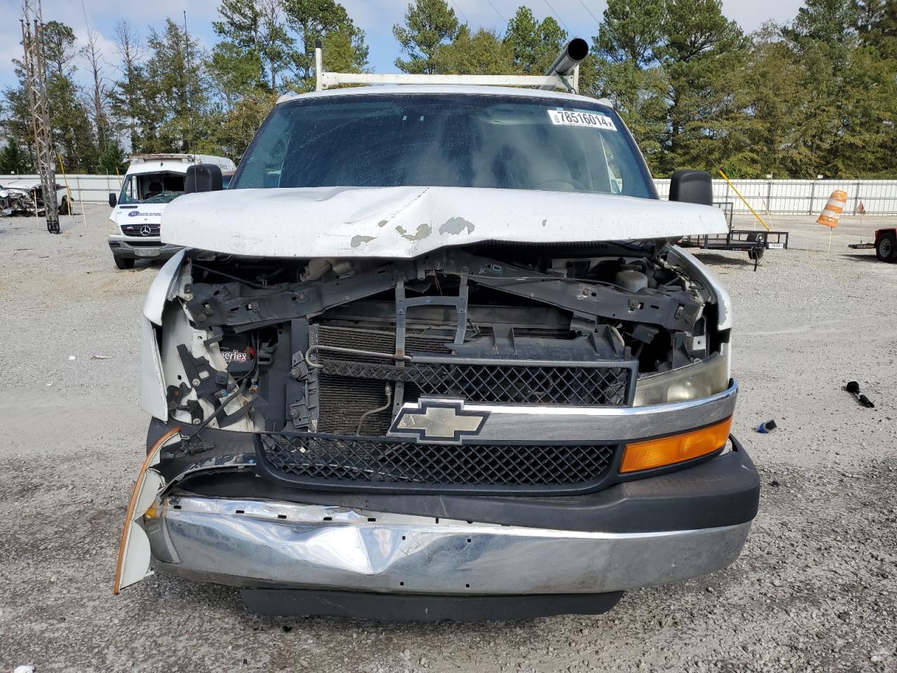 2013 Chevrolet Express VIN 1GCWGFBA4D1120883 Copart auction photo, front end damage thumbnail 5