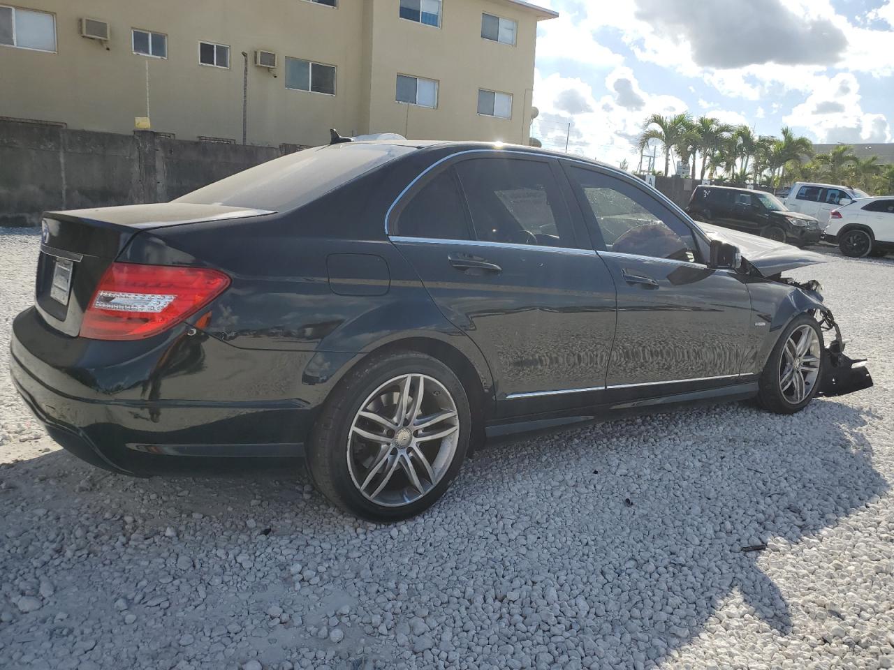 2012 Mercedes-Benz C-klasse VIN WDDGF4HB4CR223514 Copart auction photo, front end damage thumbnail 3
