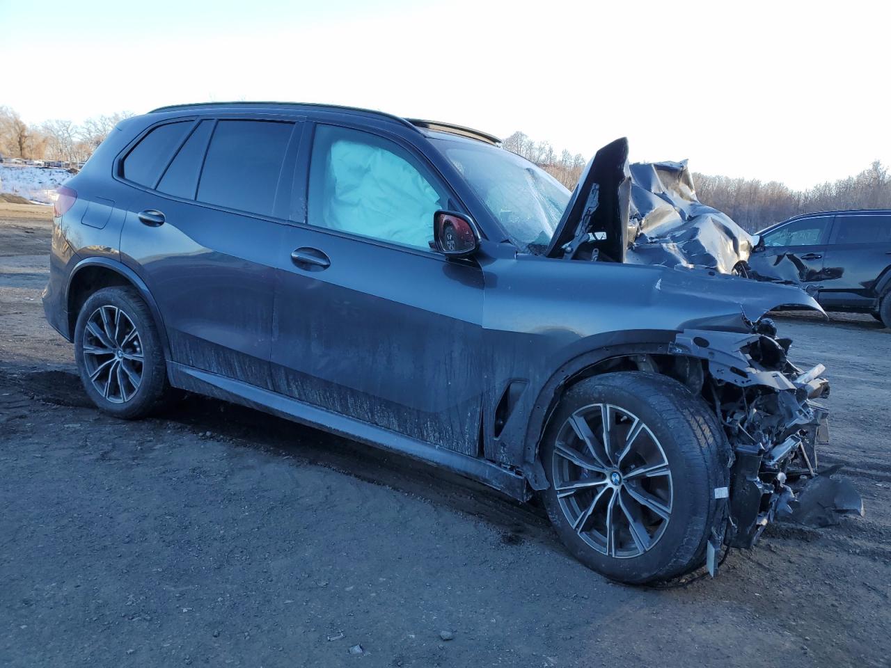 2021 BMW X5 VIN 5UXCR6C09M9H41736 Copart auction photo, front end / side damage thumbnail 4