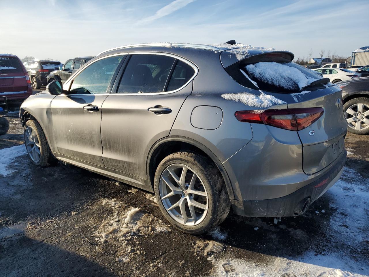 2019 Alfa Romeo Stelvio VIN ZASPAKAN0K7C32844 Copart auction photo, front end / side damage thumbnail 2