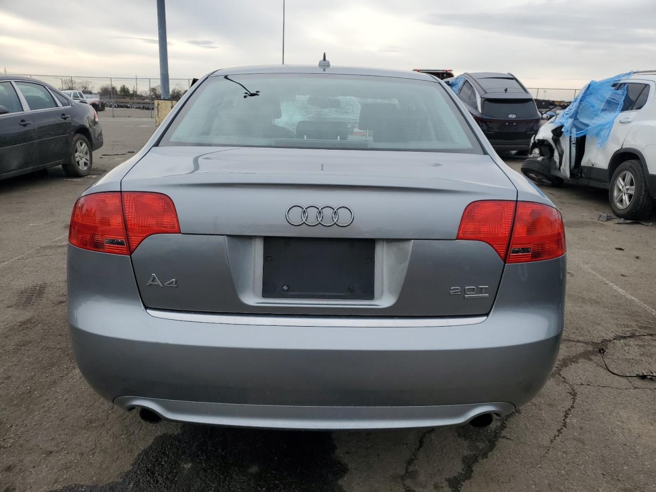 2008 Audi A4 VIN WAUDF78EX8A131741 Copart auction photo, front end / side damage thumbnail 6