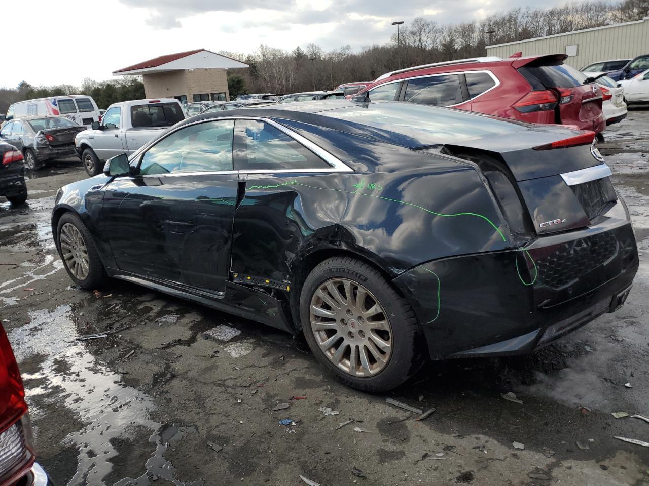 2013 Cadillac CTS VIN 1G6DL1E37D0119061 Copart auction photo, side / rear end damage thumbnail 2