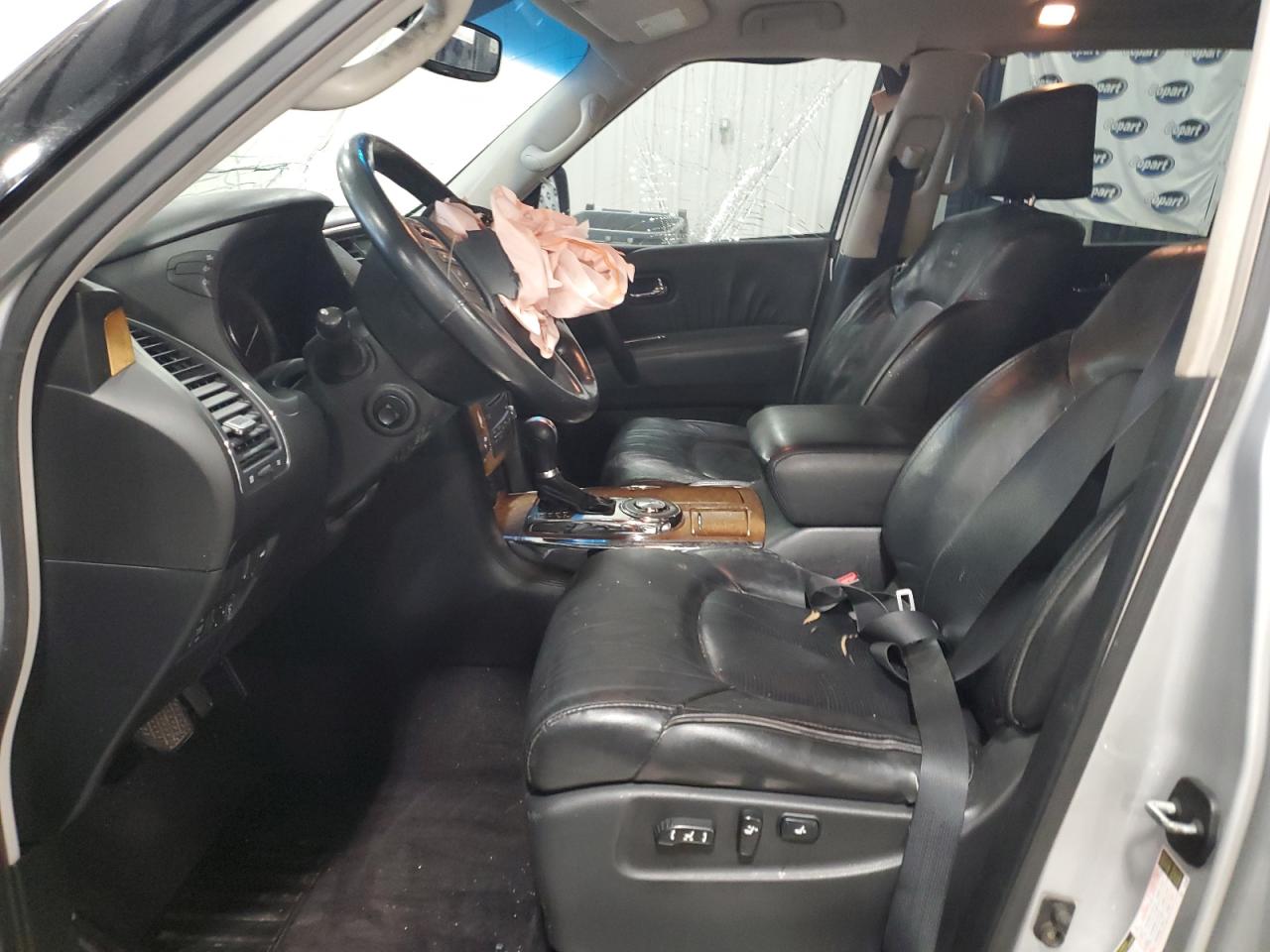 2012 Infiniti QX56 VIN JN8AZ2NF0C9517208 Copart auction photo, front end / side damage thumbnail 7