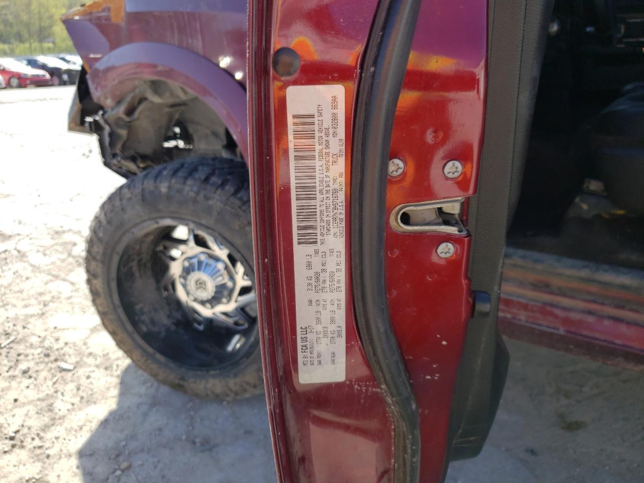 2017 RAM 1500 VIN 1C6RR7NT8HS716760 Copart auction photo, rollover damage thumbnail 14