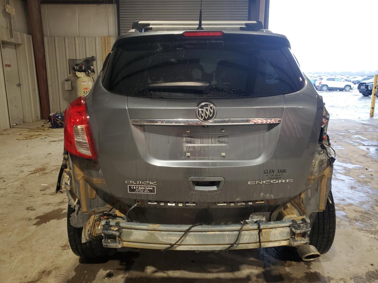 2014 Buick Encore VIN KL4CJCSB4EB704671 Copart auction photo, rear end / side damage thumbnail 6