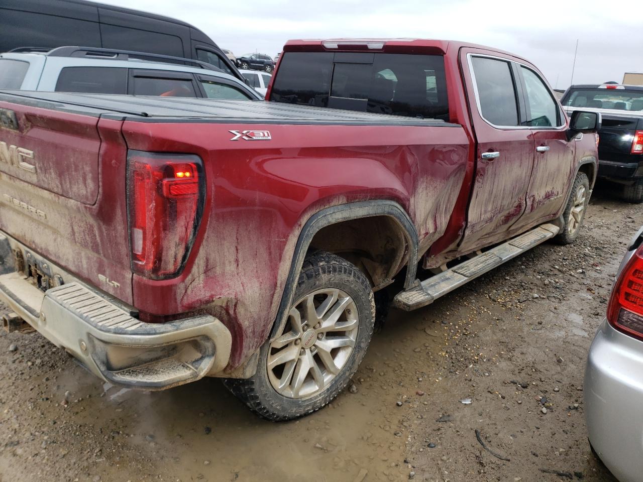 2021 GMC Sierra VIN 3GTU9DEL0MG259722 Copart auction photo, side damage thumbnail 3