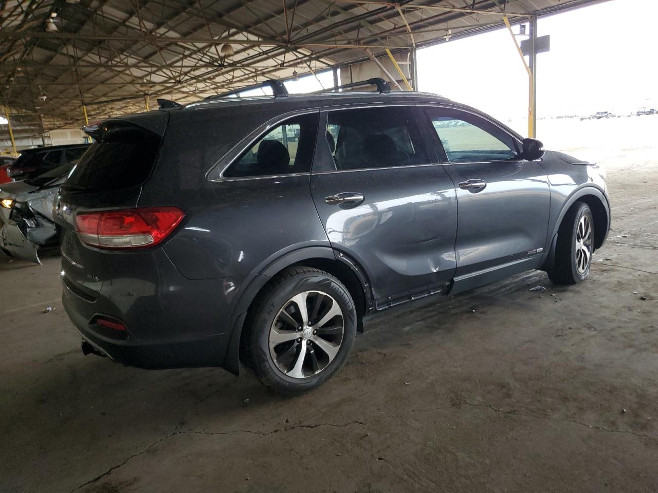 2016 KIA Sorento VIN 5XYPHDA53GG077667 Copart auction photo, undercarriage / front end damage thumbnail 3