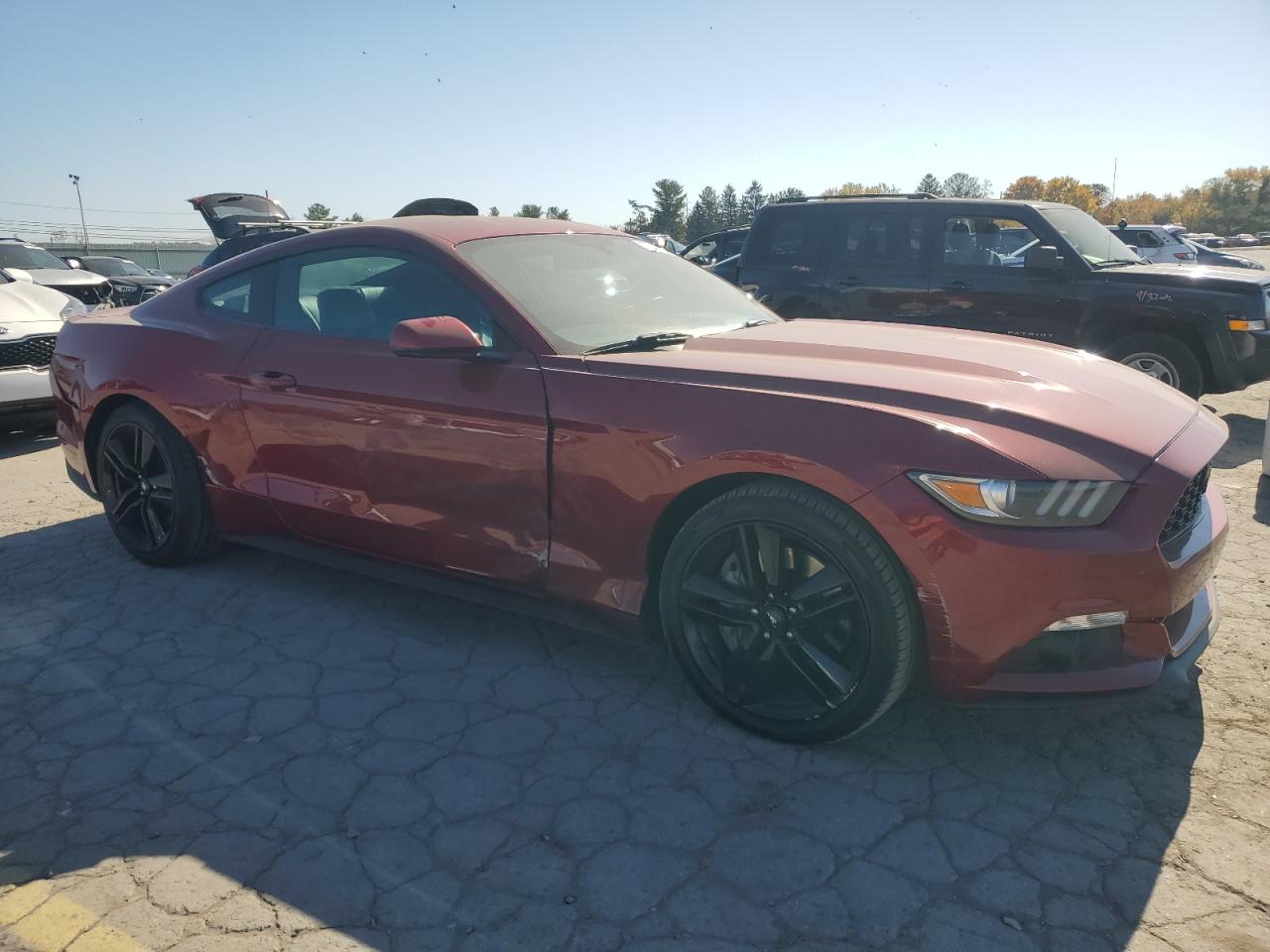 2017 Ford Mustang VIN 1FA6P8THXH5339696 Copart auction photo, side / front end damage thumbnail 4