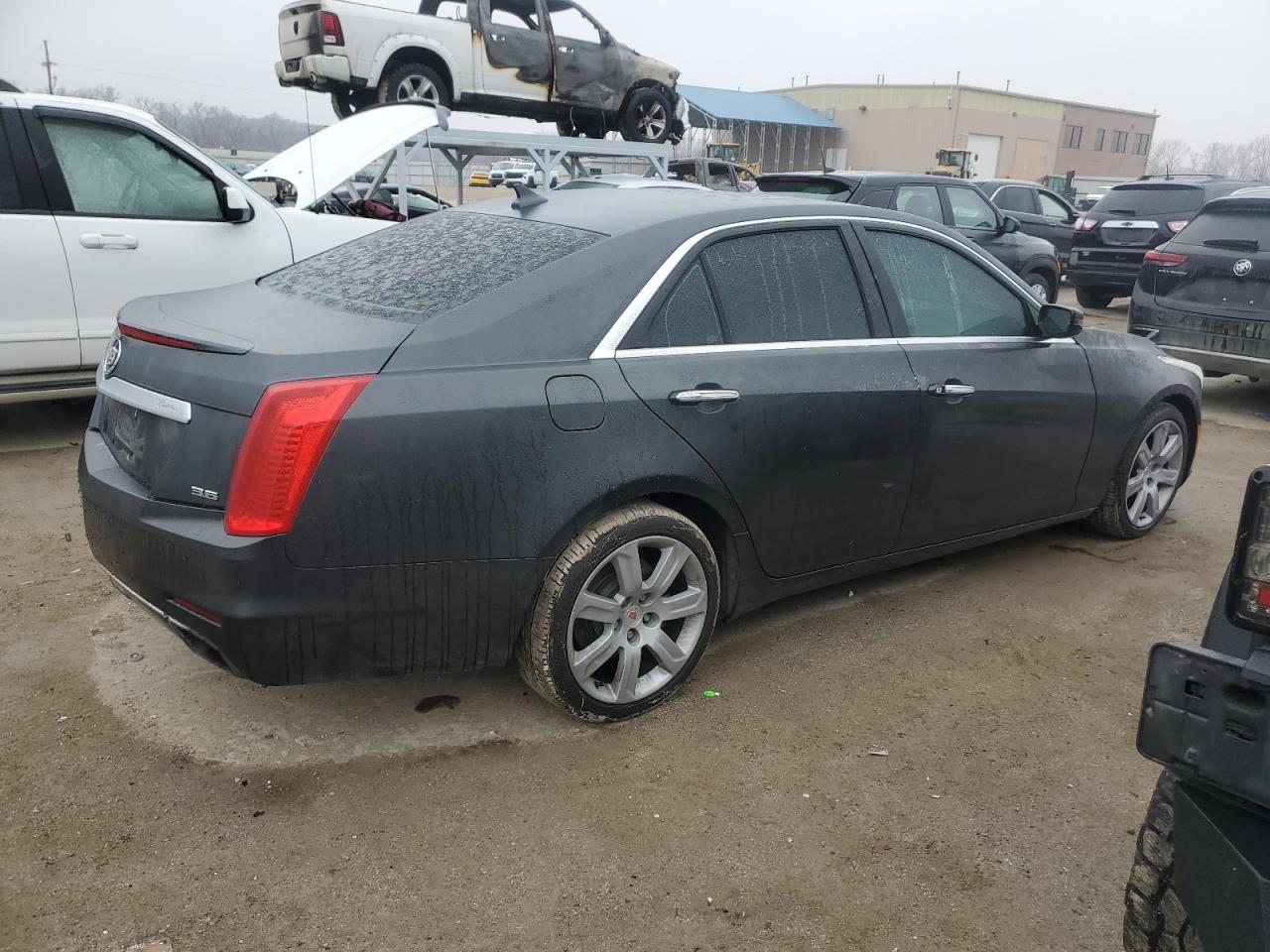 2014 Cadillac CTS VIN 1G6AY5S3XE0148054 Copart auction photo, side / front end damage thumbnail 3