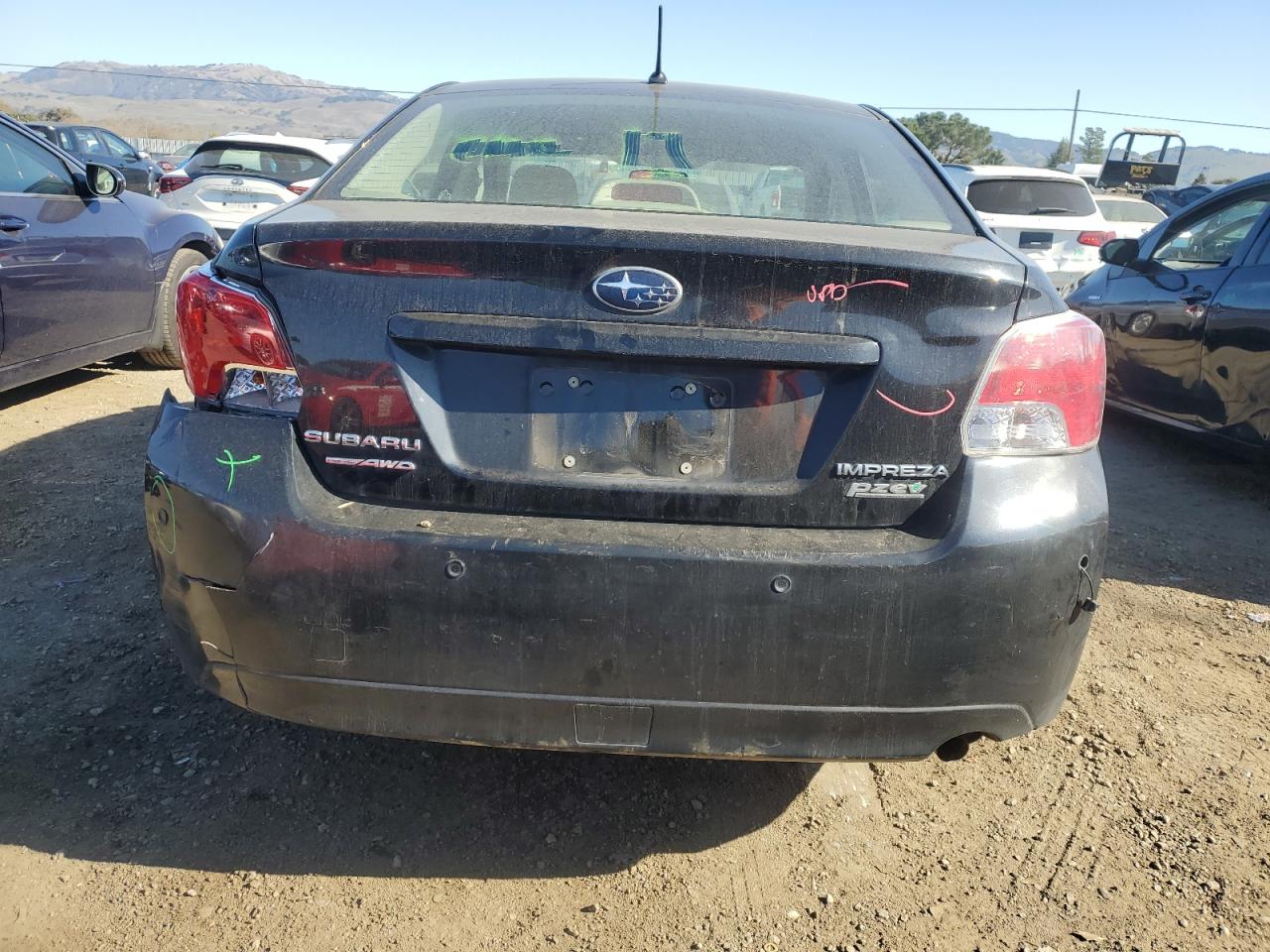 2013 Subaru Impreza VIN JF1GJAA60DH002039 Copart auction photo, front end / rear end damage thumbnail 6