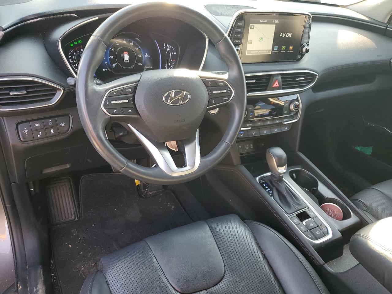 2020 Hyundai Santa Fe VIN 5NMS5CAD7LH203842 Copart auction photo, front end / side damage thumbnail 8