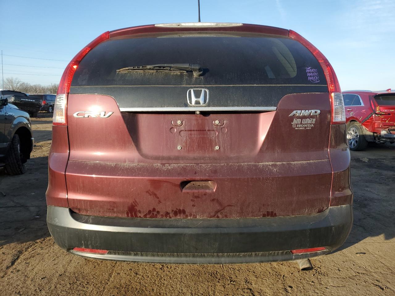 2014 Honda CR-V VIN 5J6RM4H72EL014003 Copart auction photo, front end damage thumbnail 6