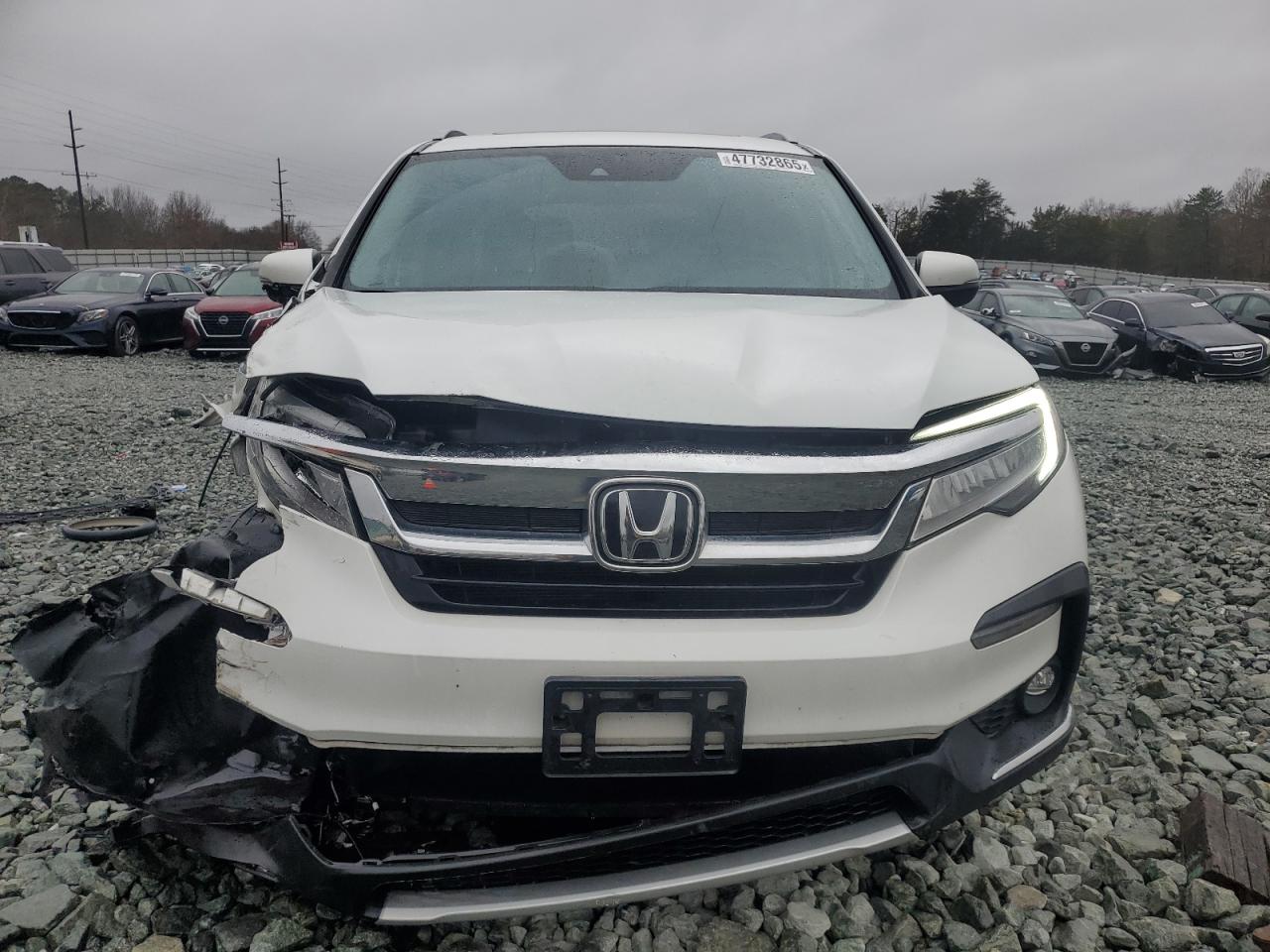 2020 Honda Pilot VIN 5FNYF6H95LB053631 Copart auction photo, front end / side damage thumbnail 5